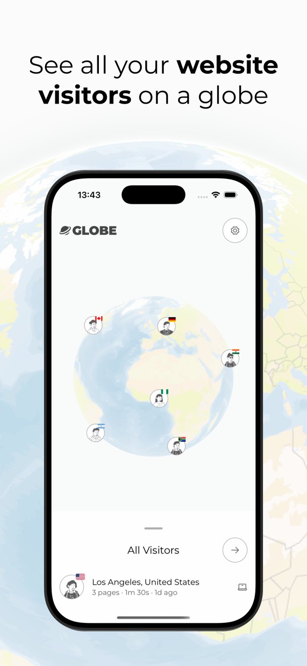 See all your website visitors on a globe